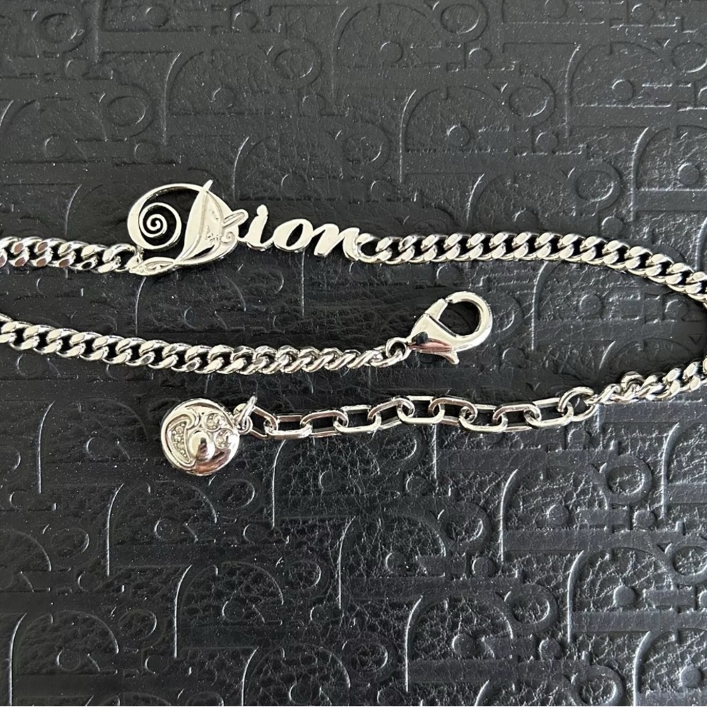 Christian Dior X Kenny Scharf Logo Silver Silver Bracelet | Unisex